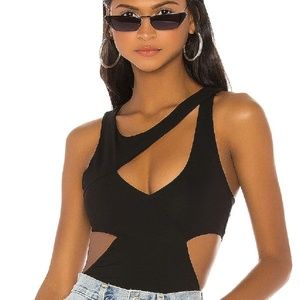 BLACK CUTOUT BODYSUIT